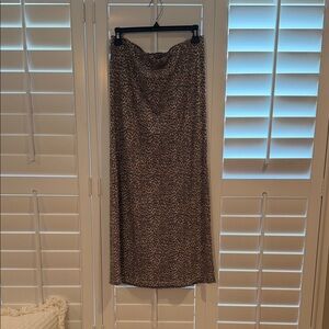 American Eagle Outfitters Leopard Print Maxi Skirt - Brown & Black